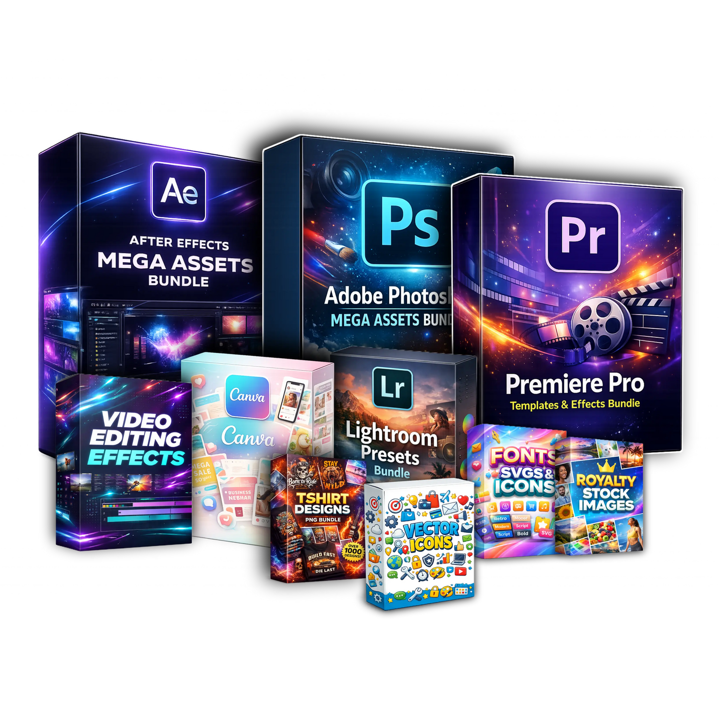 Ultimate Editing Assets Bundle - 50000+ Files to Create Viral Content Fast