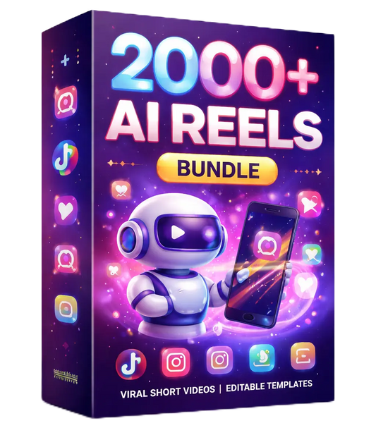 2000+ AI Reels Bundle – Viral Content Pack for Instagram Growth (Editable + Resell Rights)