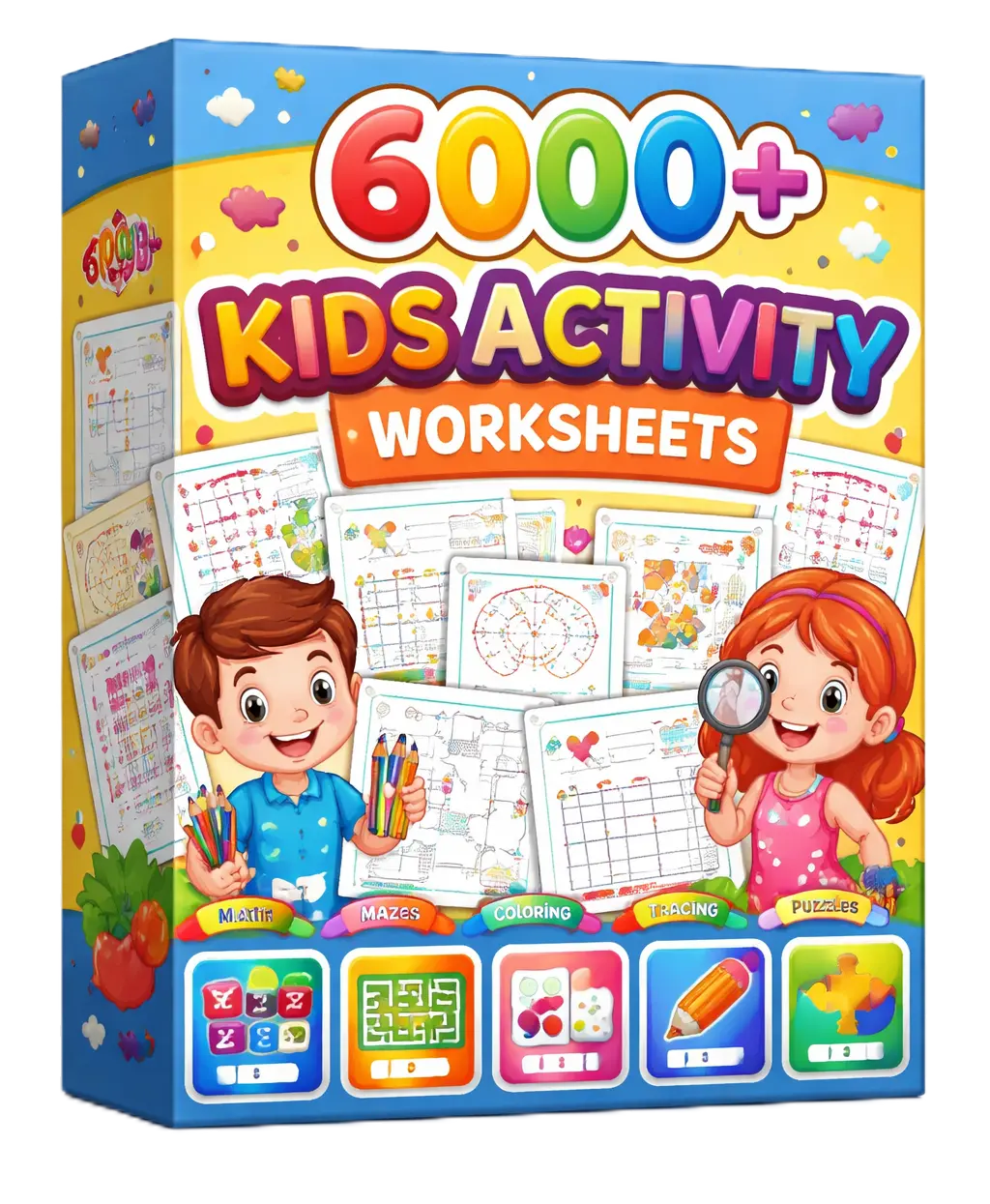 6000+ Kids Activity Worksheets Bundle | Printable Learning Pack for Ages 3–10