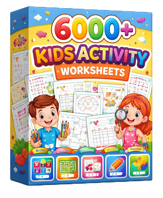 6000+ Kids Activity Worksheets Bundle | Printable Learning Pack for Ages 3–10