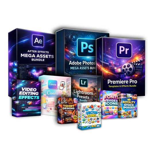 Ultimate Editing Assets Bundle - 50000+ Files to Create Viral Content Fast